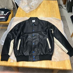 Ice Cold Records ICB Mens Jacket XL Faux Leather Black Generational Curse